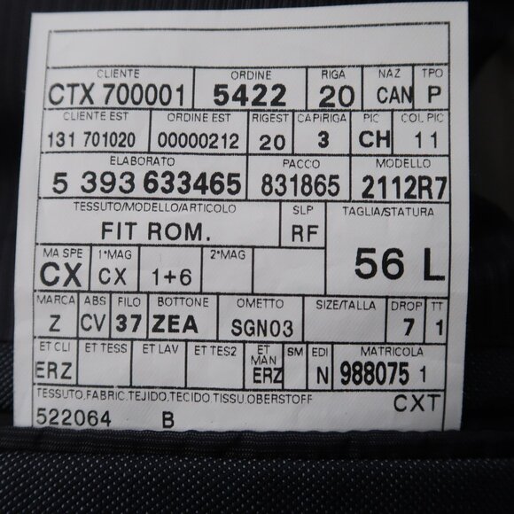 Ermenegildo Zegna Charcoal Nailhead Blazer - 46L - Picture 5 of 5